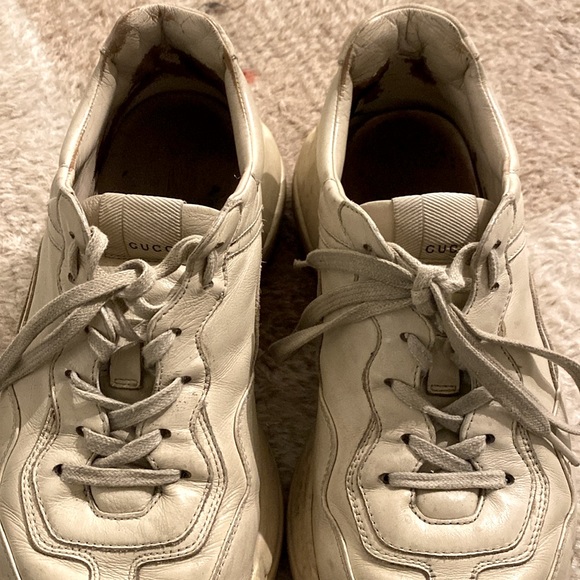 GUCCI Ivory White Rhyton Sneakers, Men’s size 8 - Picture 5 of 5